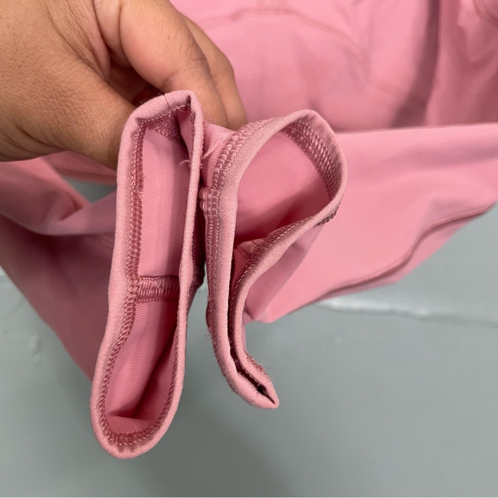 Lululemon Break A Trail Crop 1/2 1/4 Zip Hoodie Pink Pastel Women Sz 6 LW3DTKS - Picture 5 of 11